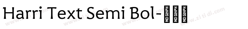 Harri Text Semi Bol字体转换